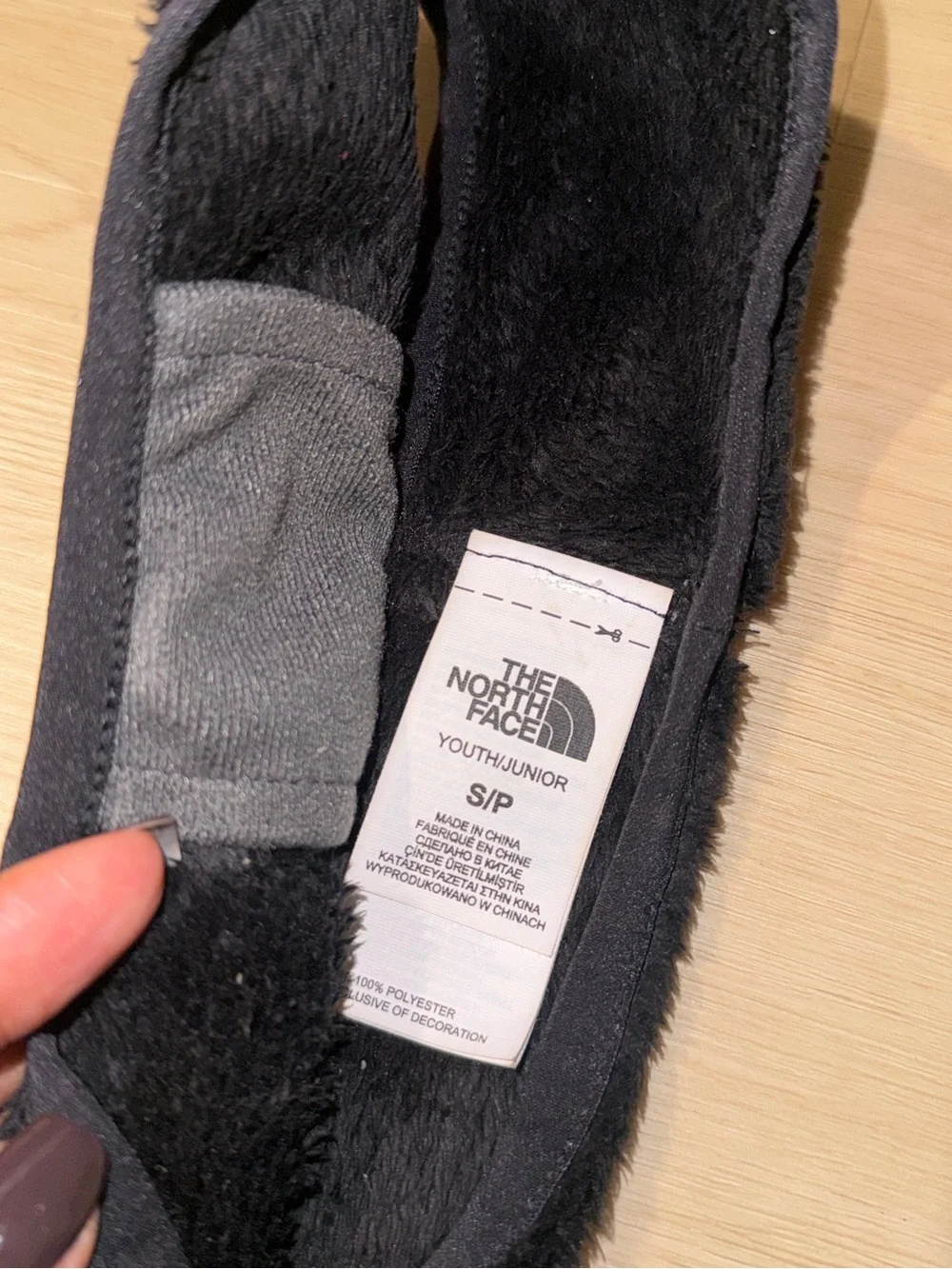 The North Face Black Fleece Ear Warmer Headband—youth